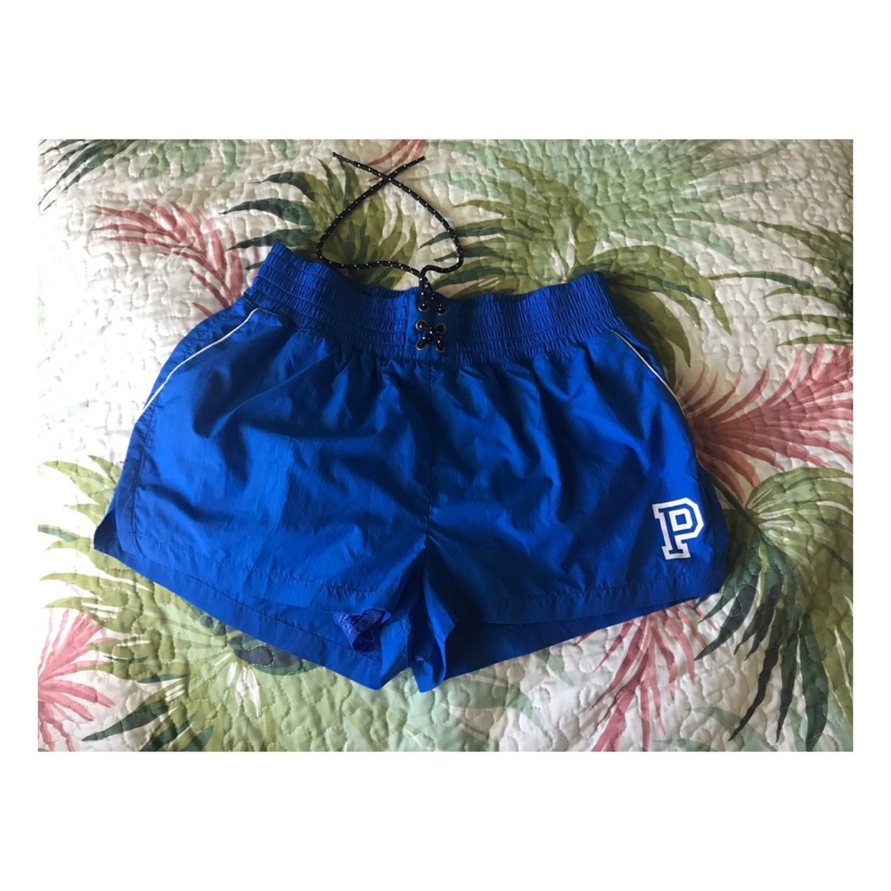 VS Pink Blue Varsity Shorts